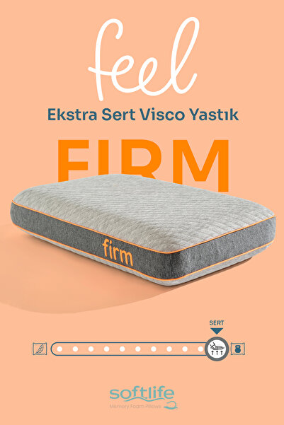 Softlife Pernă Feel Firm Visko - Pernă ortopedică Visco extra tare 60x40x12cm