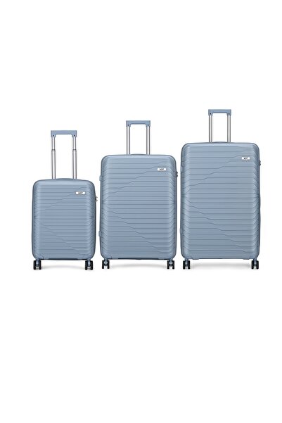 Vip Tourage Set of 3 Polypropylene Hard Sided 4-Wheeler Spinner Trolley Bag with TSA Lock