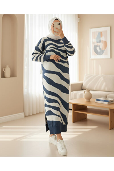 Modamorfo Hasított mintás kötöttáru ruha