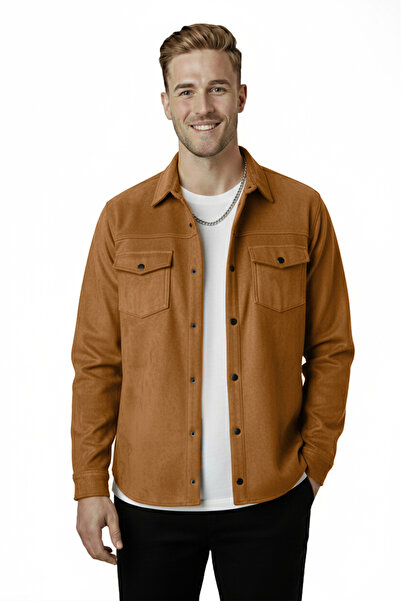 DeepSEA Ανδρικό πουκάμισο από ύφασμα σουέτ χωρίς ζαρώματα με τσέπες με κουμπωτά εφαρμοστό ελαφρύ 2302329