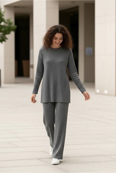 EYYE Pamut bordás női blúz nadrág kétrészes szett