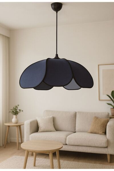 Emg DesiGn Modern Tasarım Çiçek Sarkıt Avize Kumaş Boheme Salon Oturma Odası ...