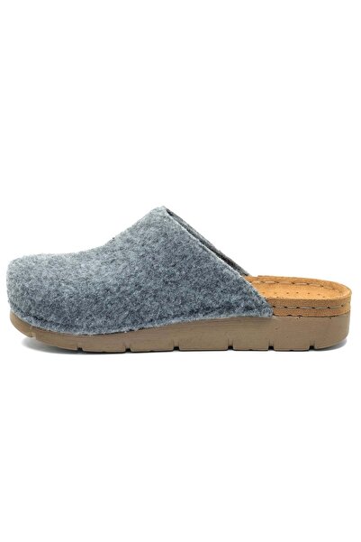 Kocamanlar Ayakkabı Bento K-117002 Home Slippers Orthopedic Women's Slippers Gray