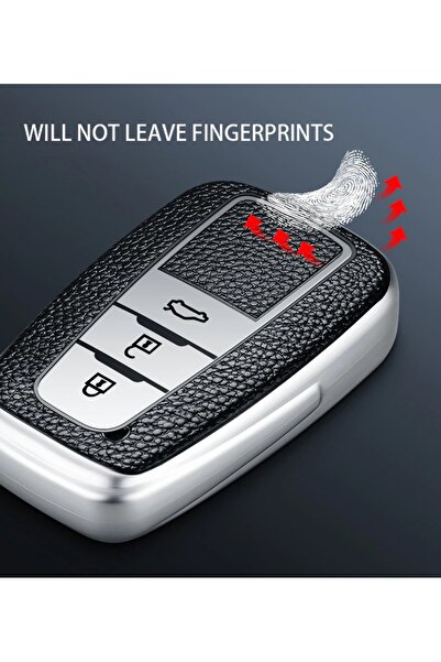 OEM Husă cheie TPU argintie cu negru pentru chei Toyota cu 3 butoane (Corolla, Prius, Camry, C-HR, RAV)