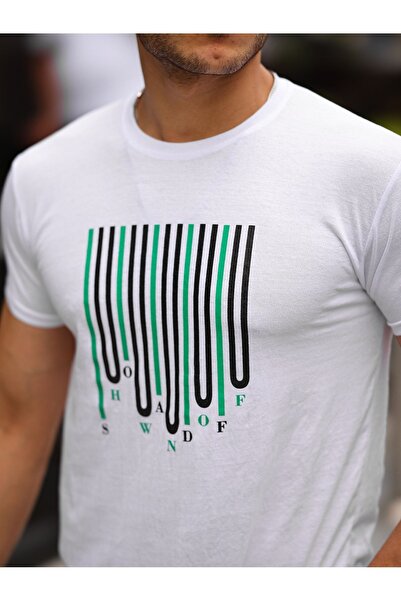 comstar Чоловіча футболка з коротким рукавом і велосипедним коміром, з принтом