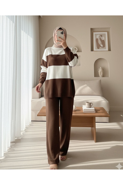 Modamorfo Half-Thigh Knitwear Set - K. Brown