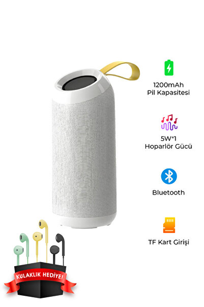 Bood MH-82 Askılı Kablosuz Bluetooth Hoparlör | 5 W, 1200 mAh Batarya, Askı K...