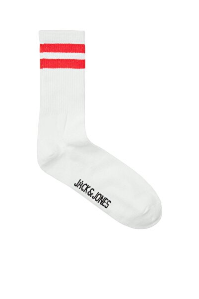 Jack & Jones Jaceli Stripes Tennis Sock Men's White Socks - Jj12250739