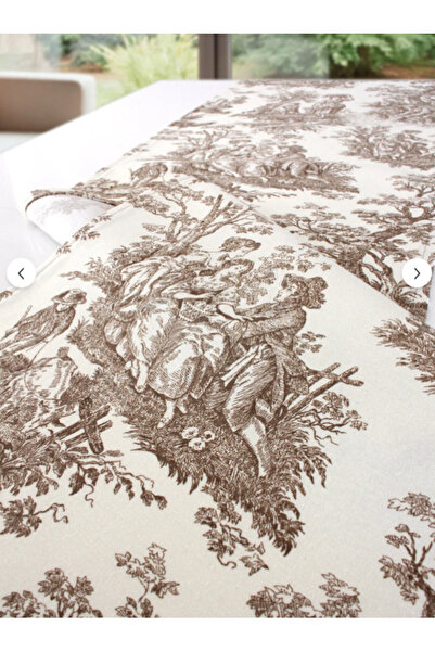 HOME ART ATELIER hand made Vintage Patterned Runner Premium Stain Resistant Linen 40X140