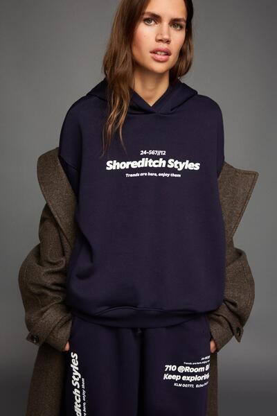 Bershka Printed hoodie