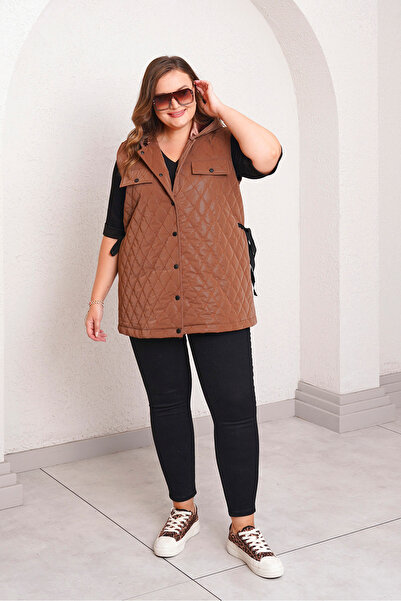 Büyük Moda HOODED QUILTED VEST