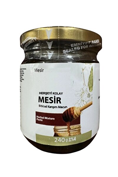 Herşeyi Kolay ArıSütü Karışımı Bal Pekmezli Mesir Macunu Kuvvetli Güçlü Macunu 240gr