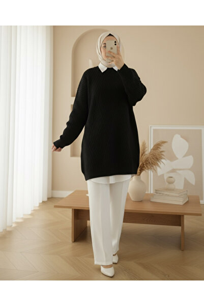 Modamorfo Běžící pletená tunika s diamantovým vzorem