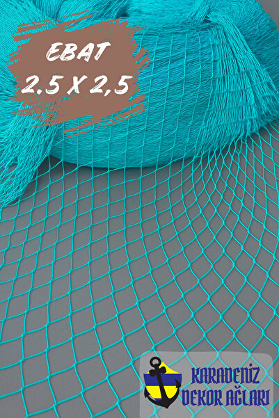 Karadeniz Dekor Ağları Dekoratif Balık Ağı Turkuaz 2,5 X 2,5