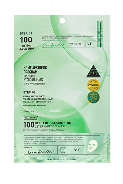 VT COSMETICS VT Reti-A Reedle Shot & Hydrogel Mask / Gözenek Sıkılaştırıcı ve...