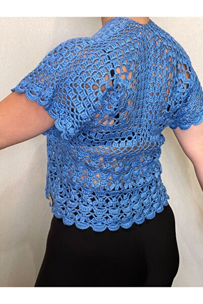 Gönülden Tasarım BLUZ CU MÂRGELE PERLE TRICOTATE MANUAL BLUZ SUITER ÎMBRĂMÂNT FEMEI