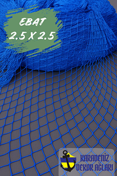 Karadeniz Dekor Ağları Dekoratif Balık Ağı Saks Mavi 2,5 X 2,5