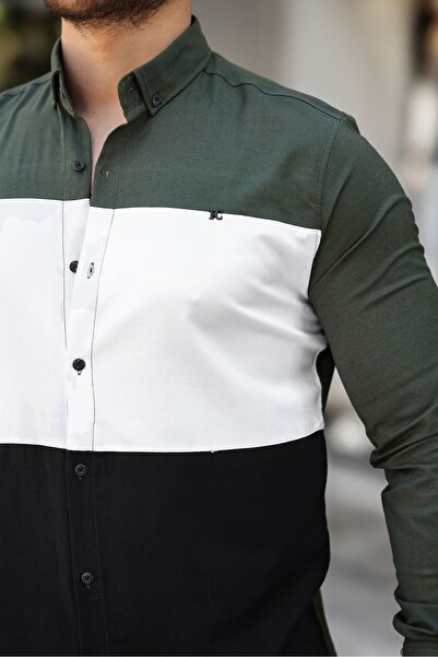 comstar Three Colors Slim Fit Lycra Denim Shirt