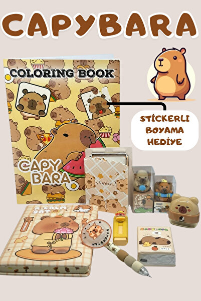 Mikro CAPYBARA MEGA KIRTASİYE SETİ 9 PARÇA