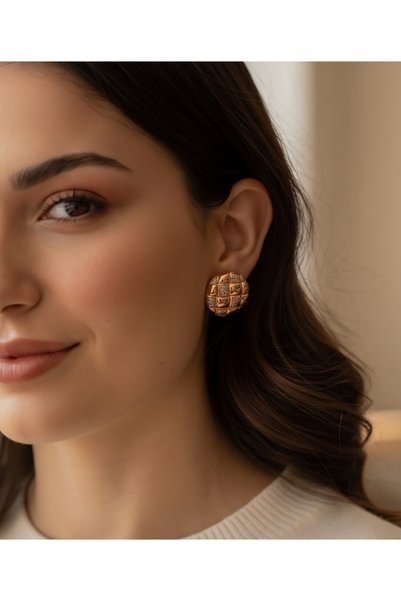 ZENA ACCESSORİES الرغيف الفرنسي روز الصلب الأقراط