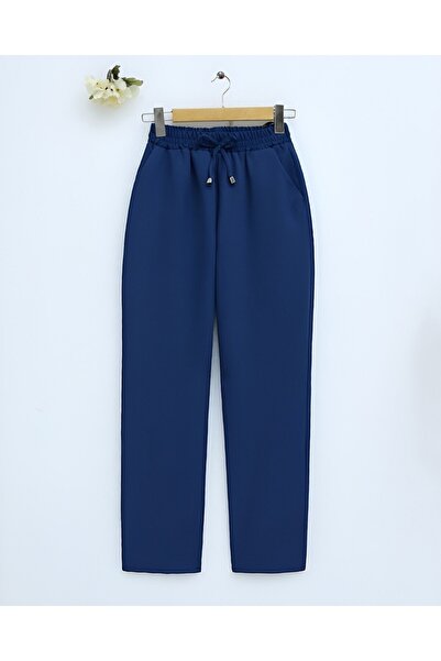 Modamorfo Lace-Up Tight Leg Trousers -Petrol