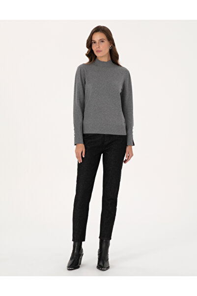 Pierre Cardin Siyah Mom High Waist Fit Jean Pantolon 50313226-VR046