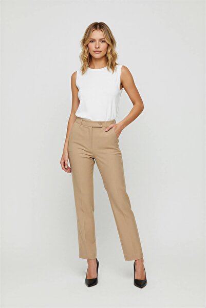 Setre Beige Button Detailed Full Mold Pants