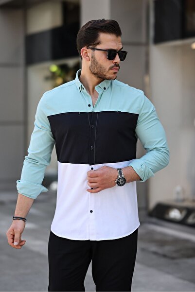 comstar Three Colors Slim Fit Lycra Denim Shirt