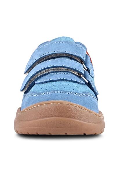 Rakerplus Schaggy Genuine Leather Blue Claret Red Velcro Baby Sports Shoes