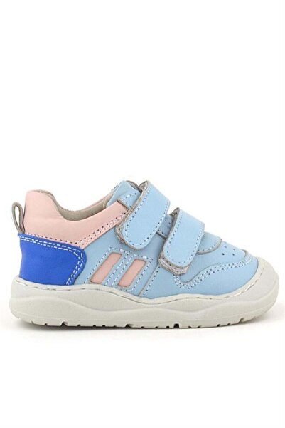 Rakerplus Schaggy Genuine Leather Blue Powder Baby Girl Sneakers
