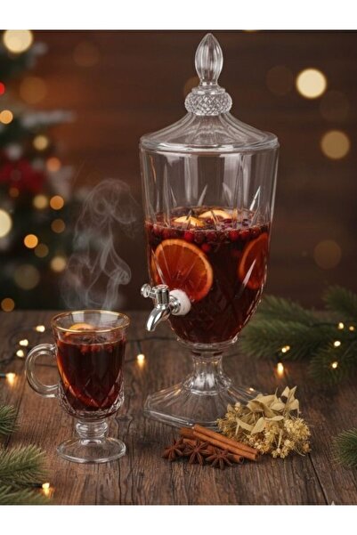 Viyalente Rain 3 LT Musluklu Cam Sebil Şerbetlik Parti Damacanası Meşrubatlık