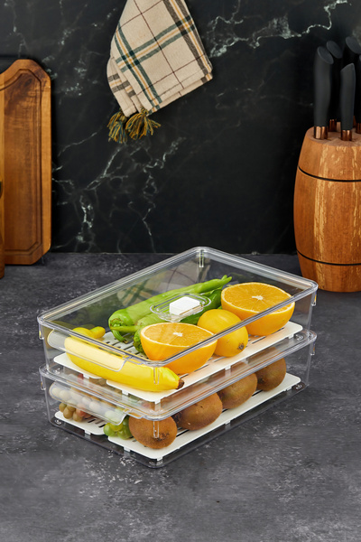 MİHEL Gloss AirControl 2'Li LARGE Süzgeçli Havalandırmalı Kapaklı Buzdolabı D...