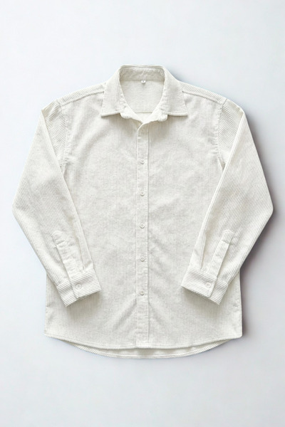 A&O Style Ανδρικό πουκάμισο με μακρύ μανίκι oversized από βελούδο