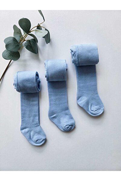 Baharda Nova جوارب طويلة قطنية للأطفال باللون الأزرق، مجموعة من 3 قطع / للبنا...