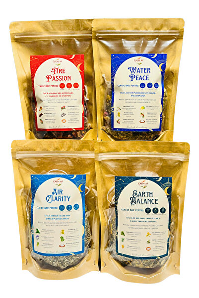 Calm AF Rituals Ceai de Baie "Water Peace" - Zodii de Apa (Rac, Scorpion, Pesti) - Plante, Uleiuri esentiale, Magneziu, 100g