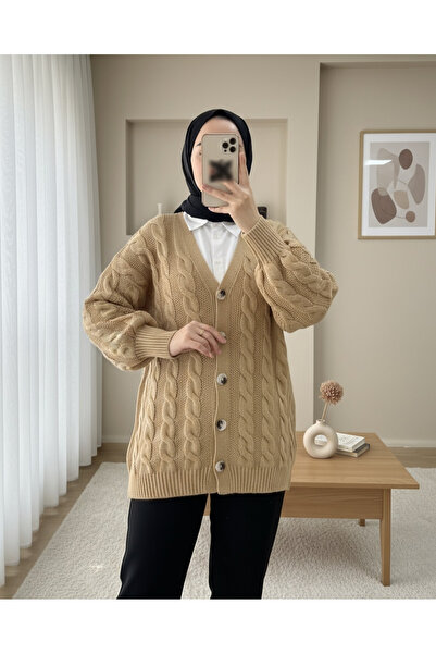 Modamorfo Mink Knitwear Cardigan - Hair Braided and Buttoned