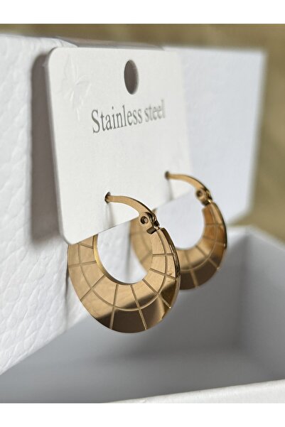 BİJUKO TAKI Stilinizi Parlatın أقراط دائرية ذات سطح مخطط، تصميم عصري ذو ملمس ...