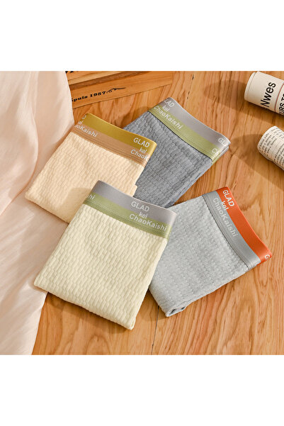 inkarix 4'lü Erkek Boxer Glad And Comfortable Terletmez Nefes Alabilen Pamuklu Boxer