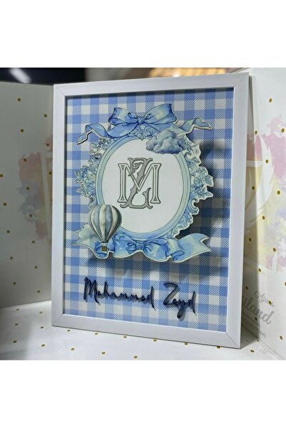 KRVTASARIM Çerçeve ledli bebek kapı süsü