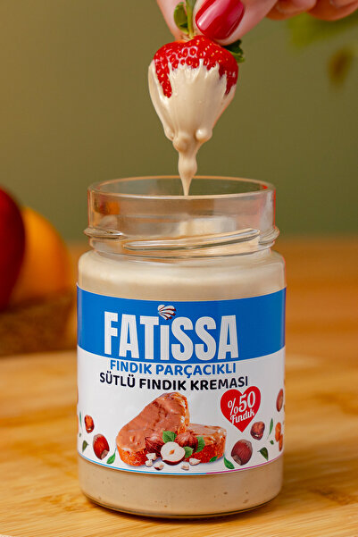 Fatissa Fındık Parçacıklı Sütlü Fındık Kreması %50 Çifte Kavrulmuş Fındık 300 Gr