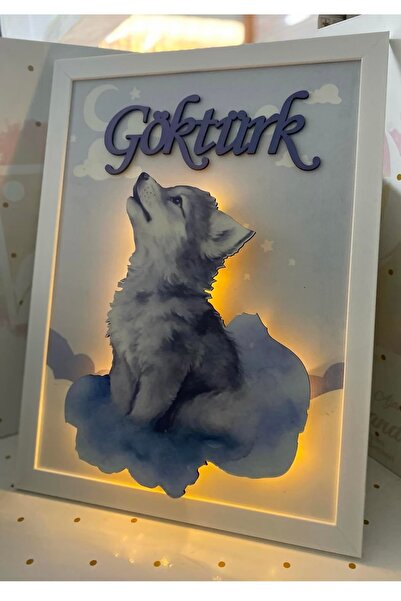 KRVTASARIM Çerçeve ledli bebek kapı süsü