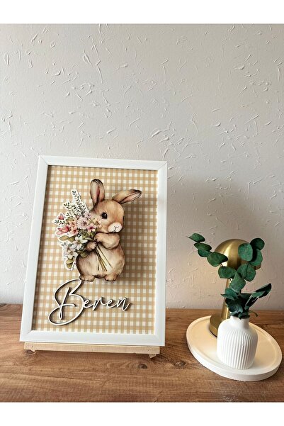 KRVTASARIM Çerçeve ledli bebek kapı süsü