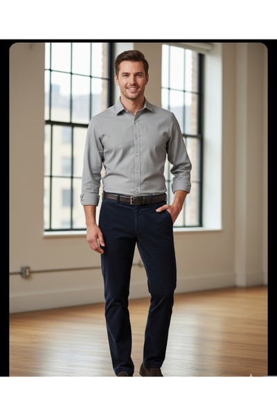 Lema Pantaloni pentru bărbați din catifea, cu croiala obișnuită, cu interior ...