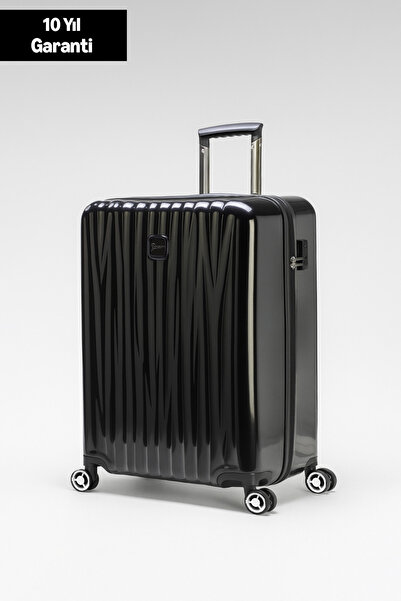 louisiana polo Kabin Boy %100 Polikarbon Valiz Parlak Siyah 1815