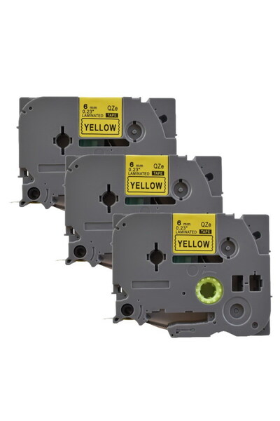 G Print Pachet 3 bucati banda etichete laminate compatibila Brother TZe-611