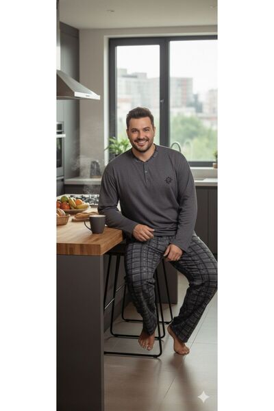 Sude HOMEWEAR Men's Plus Size Pajama Set