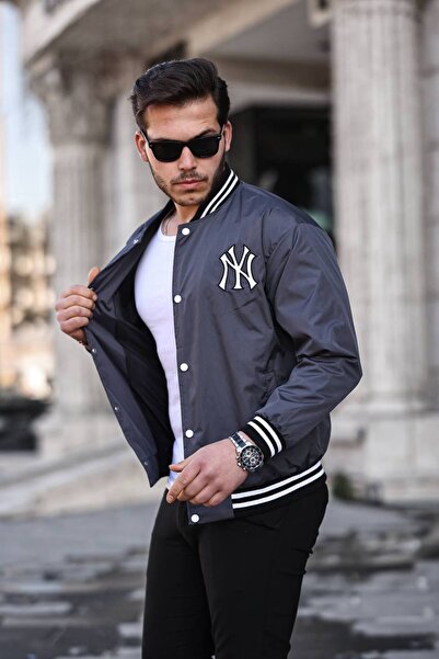 comstar Men's Printed Snap Fastener Smoked College Windbreaker & Raincoat