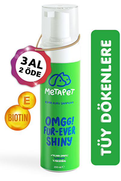 Metapet Tüy Döken Köpeklere Özel Kuru Bakım Şampuanı, E Vitamini, Tüy Dökülme...