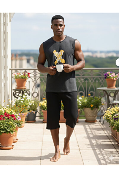 Sude HOMEWEAR ΣΕΤ ΠΙΤΖΑΜΑ ΑΝΔΡΙΚΟ ΑΘΛΗΤΗ ΚΑΤΩ ΚΑΠΡΙ