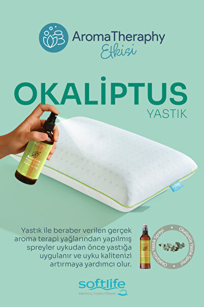 Softlife Aroma Therapy Okaliptüs Visco Yastık ve Yastık Spreyi 60x40x15cm